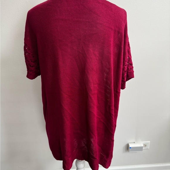 Lane Bryant Magenta Knit Cardigan - Picture 5 of 8